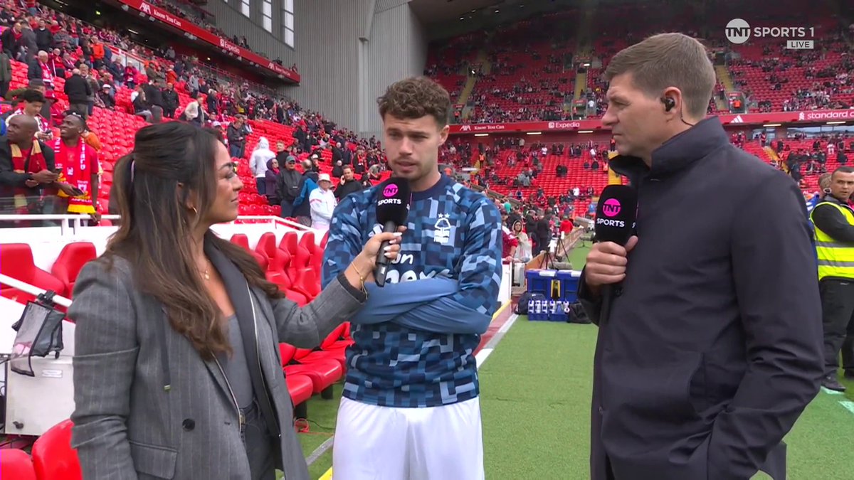 “It’s always a nice feeling coming back.” ❤️ Neco Williams on returning to Anfield with Nottingham Forest. 🎙️ Jules Breach | 📺 Watch live on TNT Sports & HBO Max