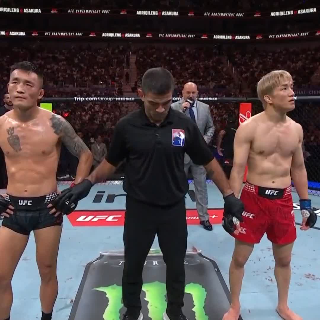 La victoria oficial por la vía del nocaut es para Kai Asakura 🏅 #UFCShanghai | Ver en vivo por Paramount+ Deportes