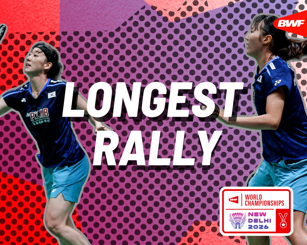 Enjoy the longest rally of #NewDelhi2026! 💪🏸 #BWFWorldChampionships