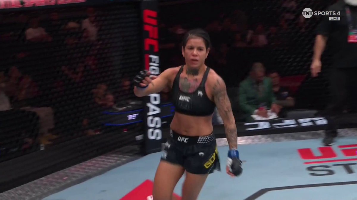Denise Gomes just emerged as a title contender after BRUTALLY finishing Yan Xiaonan! 😟 #UFCShanghai | Stream TNT Sports on HBO Max
