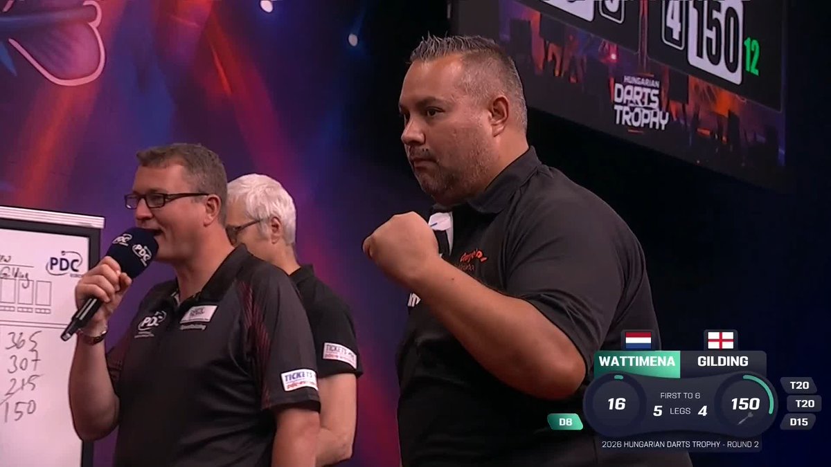 WATTIMENA WRAPS IT UP! Jermaine Wattimena produces an 11-darter to confirm a 6-4 win over Andrew Gilding! The Dutchman won on the ProTour in the week, will he follow up by lifting the title in Budapest tomorrow night? 👀 📺 #ET11