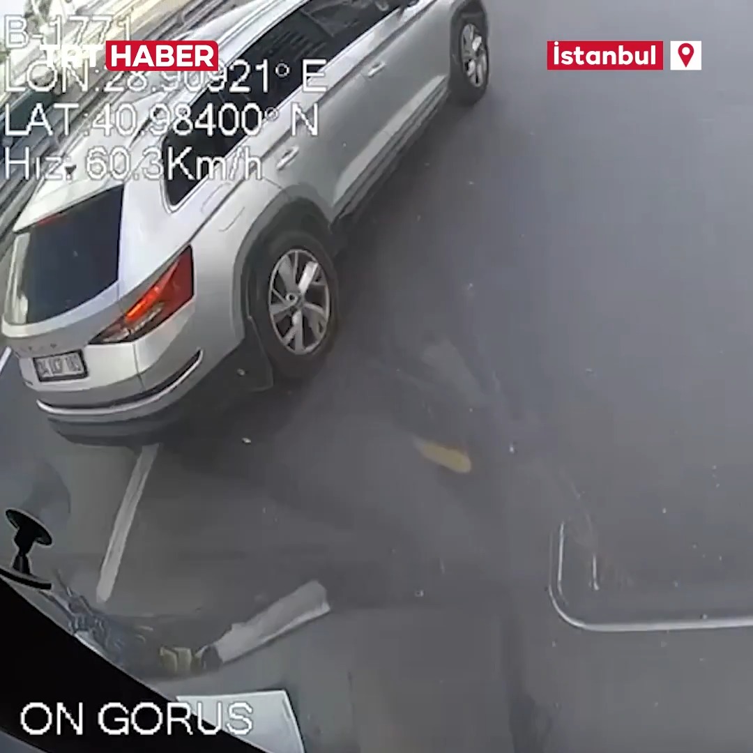 Zeytinburnu'ndaki kazanın araç içi görüntüleri ortaya çıktı.