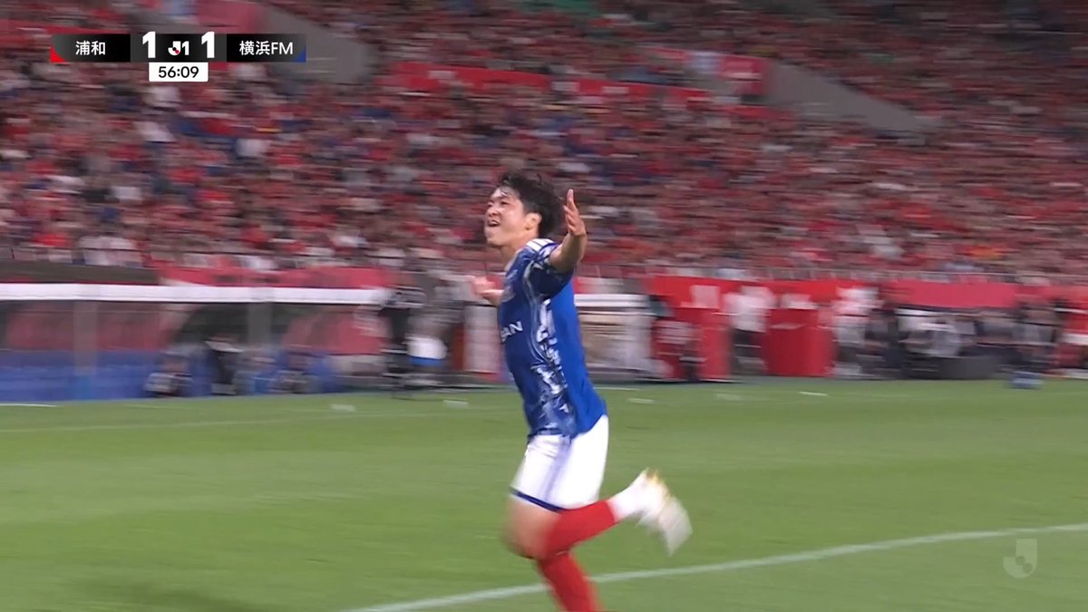 / 上から叩き込んだ \ #井上太聖 選手のピンポイントクロスに #谷村海那 選手がヘディングで上手く合わせ追加点 #fmarinos|#Jリーグ