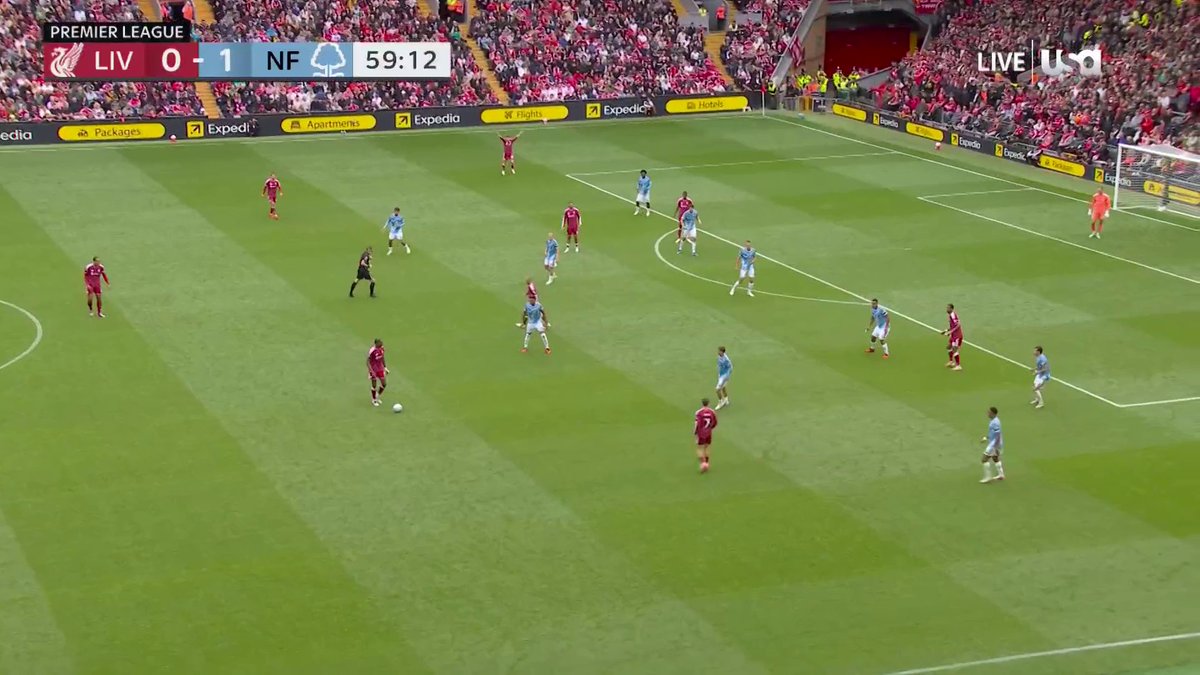 ISAK EQUALIZER 🚨 Alexander Isak has ARRIVED and has his moment with the first Liverpool goal at Anfield this season 👏 🔴 Liverpool: 1 🔵 Nottingham Forest: 1 ⏱️ 59’