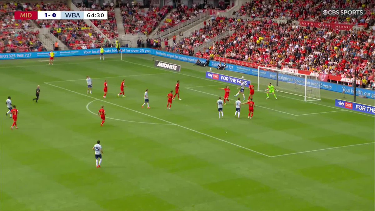 Jimmy-Jay Morgan's header goes in off the bar to bring West Brom level at Middlesbrough 🔵 Catch the EFL on Paramount+ 📺