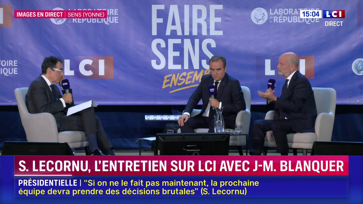 🗣️ "Tous ceux qui sont responsables de la brutalisation du débat public portent une responsabilité devant les Français, c'est pour cela qu'il faut se respecter", déclare Jean-Michel Blanquer 📺 Suivez le débat entre S. Lecornu et J.-M. Blanquer sur LCI avec Darius Rochebin