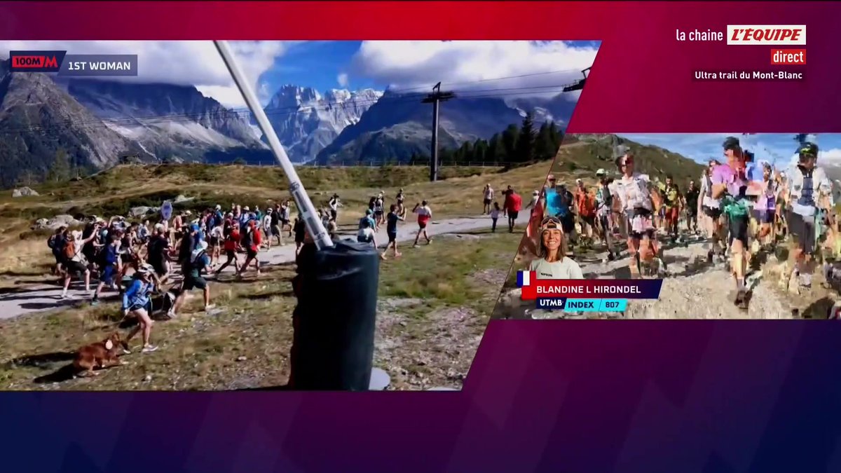 Quelles images ! Blandine L'Hirondel en larmes, alors qu'elle est en tête ! 7 kilomètres de descente un peu difficile avant la délivrance pour la Française