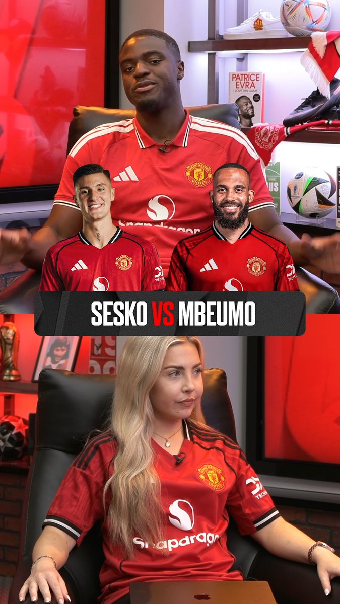 Sesko vs Mbeumo! 👀 Who should Carrick pick as his centre-forward? 🫵 #mufc