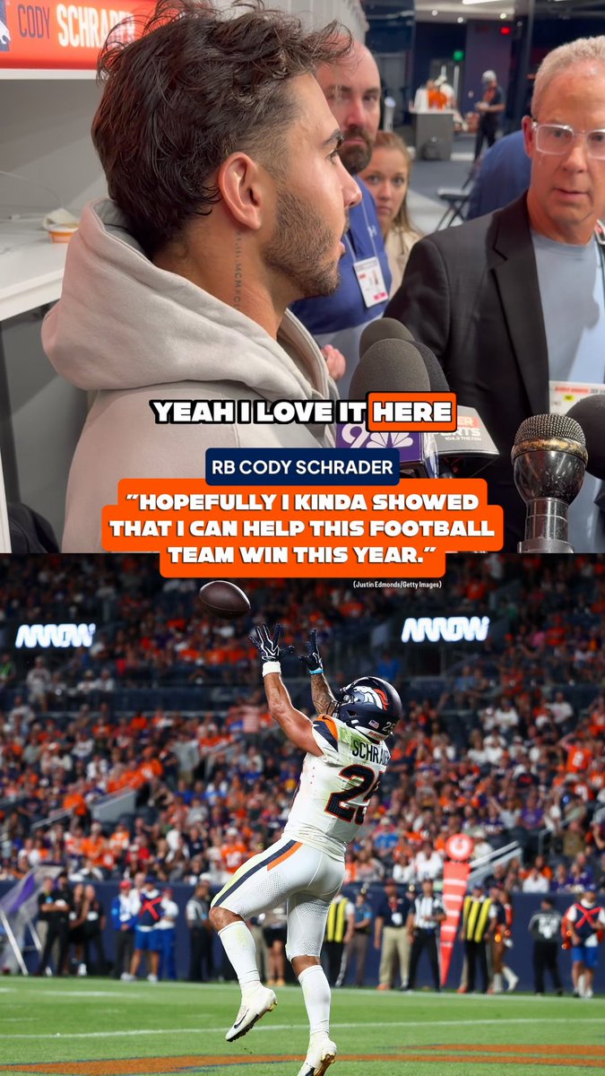 Did RB Cody Schrader do enough to make the Broncos 53-man roster? 👀 🏈 132 yds from scrimmage 🏈 6 rec, TD He says he loves it here 🥲