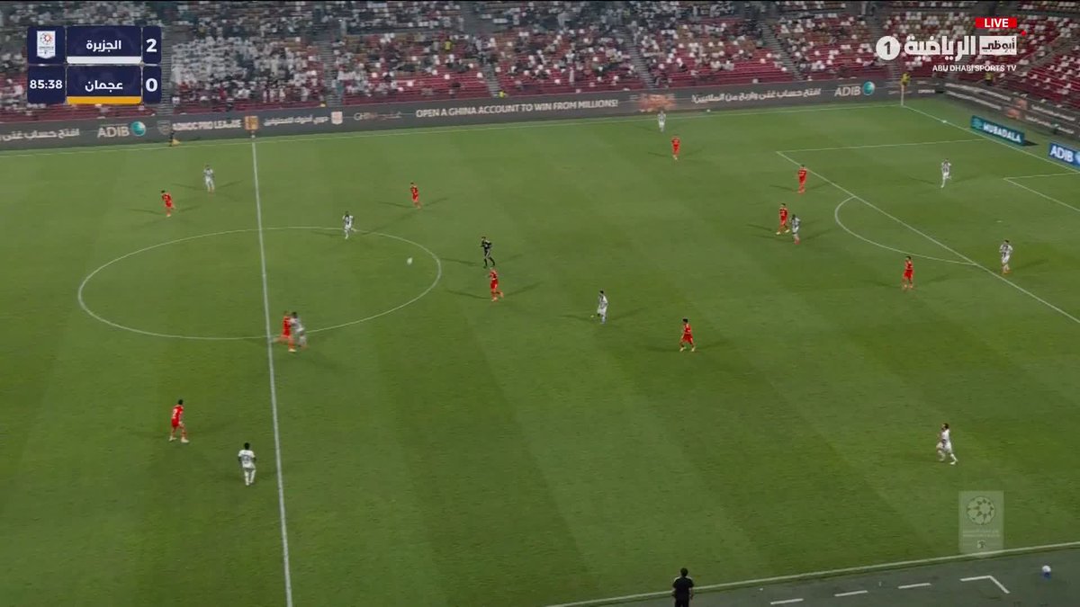 بعد تمريرة ساحرة بالكعب.. برونو ببراعة يسجل الهدف الثالث للجزيرة⚽️ #أبوظبي_الرياضية 1⃣ | #الجزيرة_عجمان