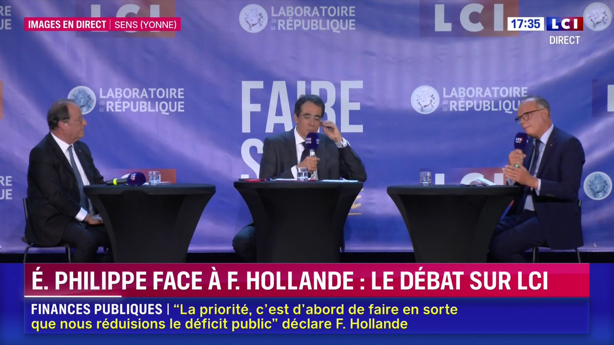 🔴 Présidentielle : "Je ne voterai jamais pour un candidat qui s'affiche sous l'étiquette LFI, je ne voterai jamais pour un candidat qui s'affiche sous l'étiquette RN", Edouard Philippe 📺 Suivez le débat entre François Hollande et Édouard Philippe sur LCI avec Darius Rochebin