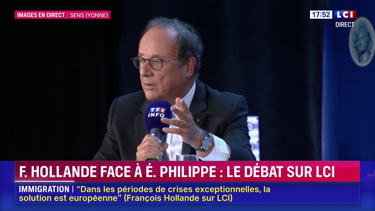 🔴 Présidentielle : "L'enjeu c'est aussi de continuer la marche en avant de l'Europe (...) Le vote de 2027 c'est un vote pour l'Europe",François Hollande 📺 Suivez le débat entre François Hollande et Édouard Philippe sur LCI avec Darius Rochebin