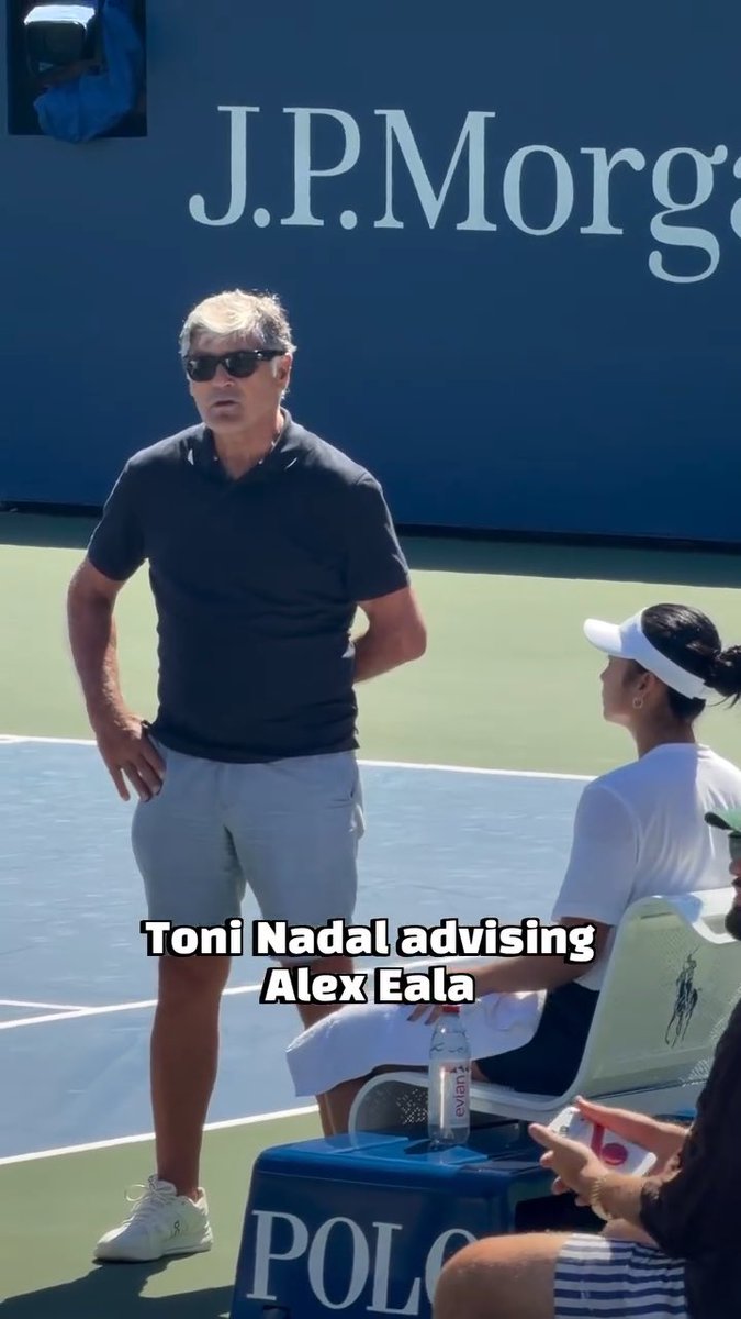 Toni Nadal was courtside at Alex Eala’s US Open practice today, offering input during her session. #AlexEala|| 🇵🇭