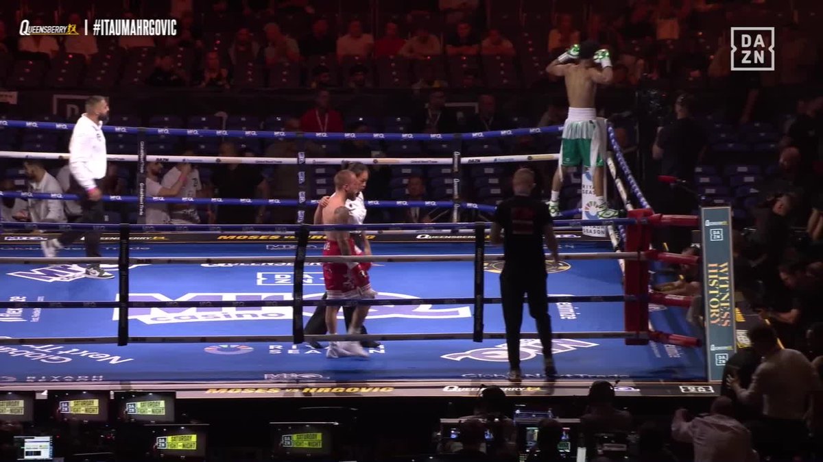 Zayn Ahmed gets the stoppage after a BRUTAL body assault 🔥 🎟️ Buy #MosesHrgovic NOW at | Live Now | Watch only on DAZN ▪️
