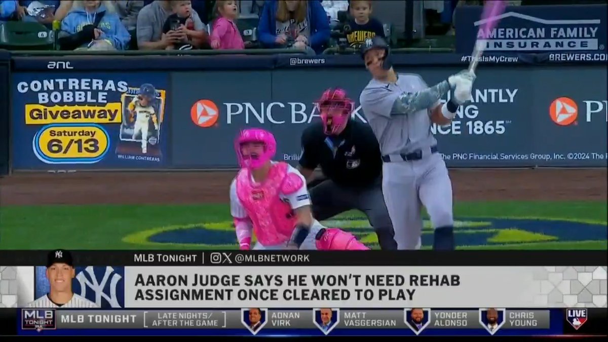 "In his mind, there is no doubt he is coming back and joining this team down the stretch run." - Meredith Marakovits on Aaron Judge
