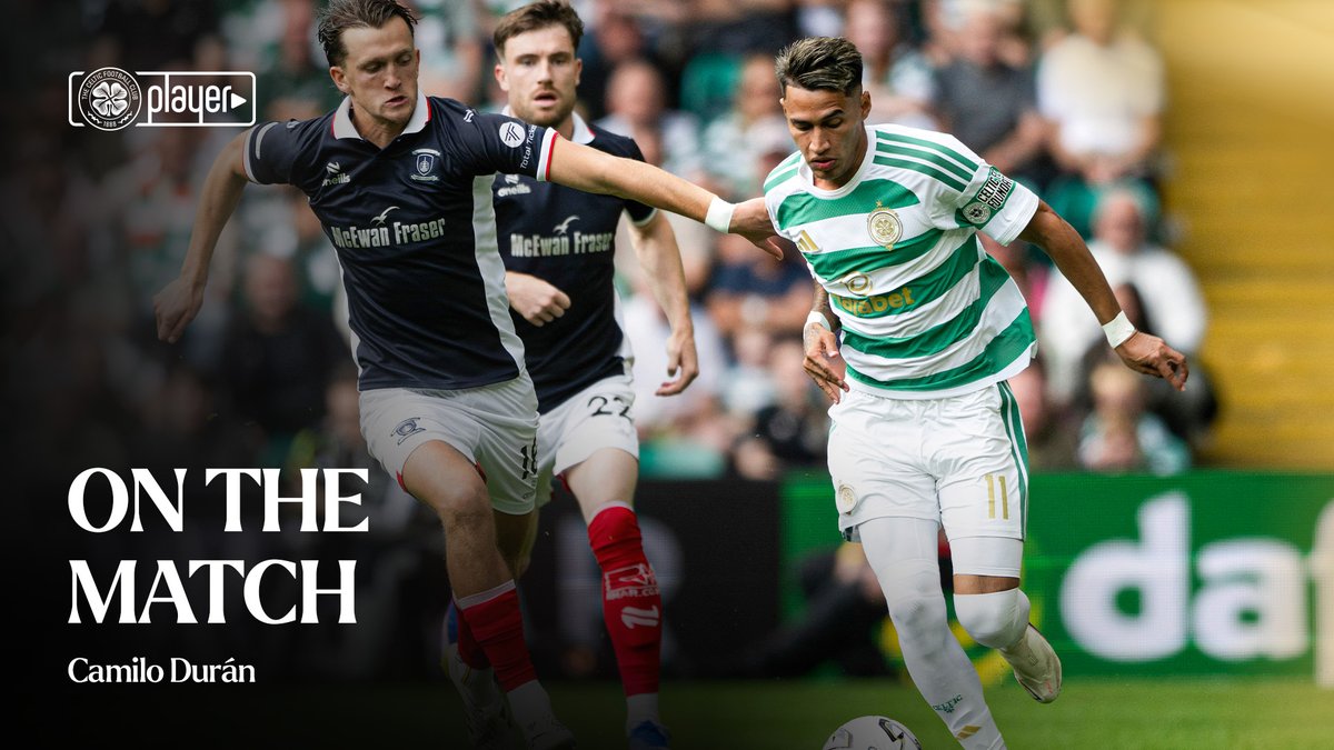 🎙️ Camilo Durán gives his reaction after scoring a double in today’s win over Falkirk Watch now 📺 #CELFAL | #CelticFC🍀