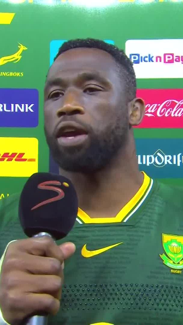 The Boks win on SIya Kolisi's return 👏 Here's what he had to say in his post-match interview 🗣️🇿🇦 #RugbysGreatestRivalry | #SSRugby