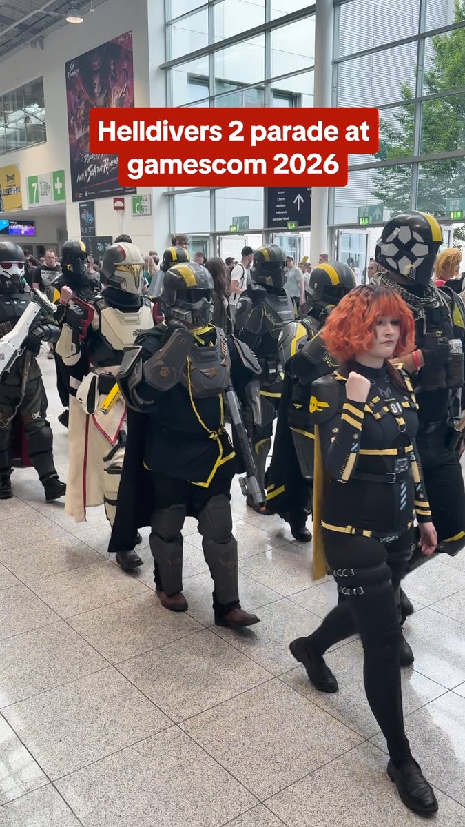 After the Helldivers 2 parade, everyone went for a cup of liber-tea. #gamescom2026 #helldivers2 #gaming