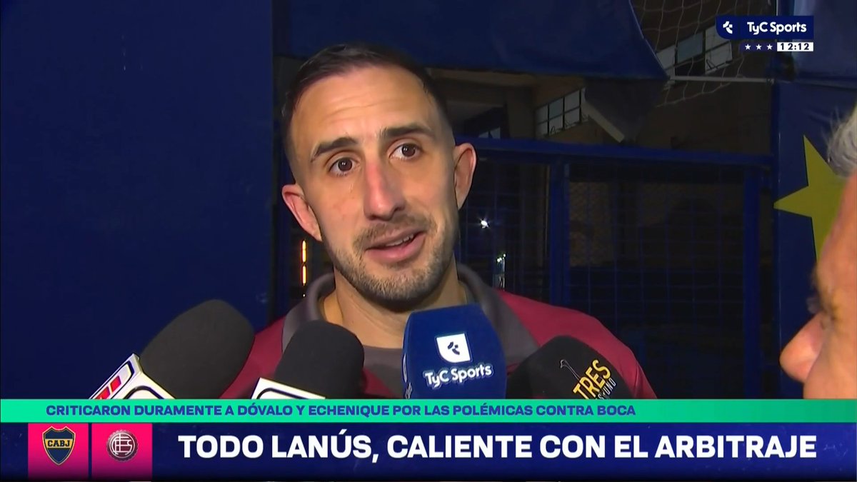 DEL "LE FALTÓ PERSONALIDAD PARA ECHAR A UN JUGADOR DE BOCA" AL "NO QUIERO QUE ME DIRIJA MÁS DELFINO EN EL VAR" Carlos Izquierdoz, Nicolás Russo y Mauricio Pellegrino se quejaron por el arbitraje en la derrota de Lanús ante Boca en La Bombonera.