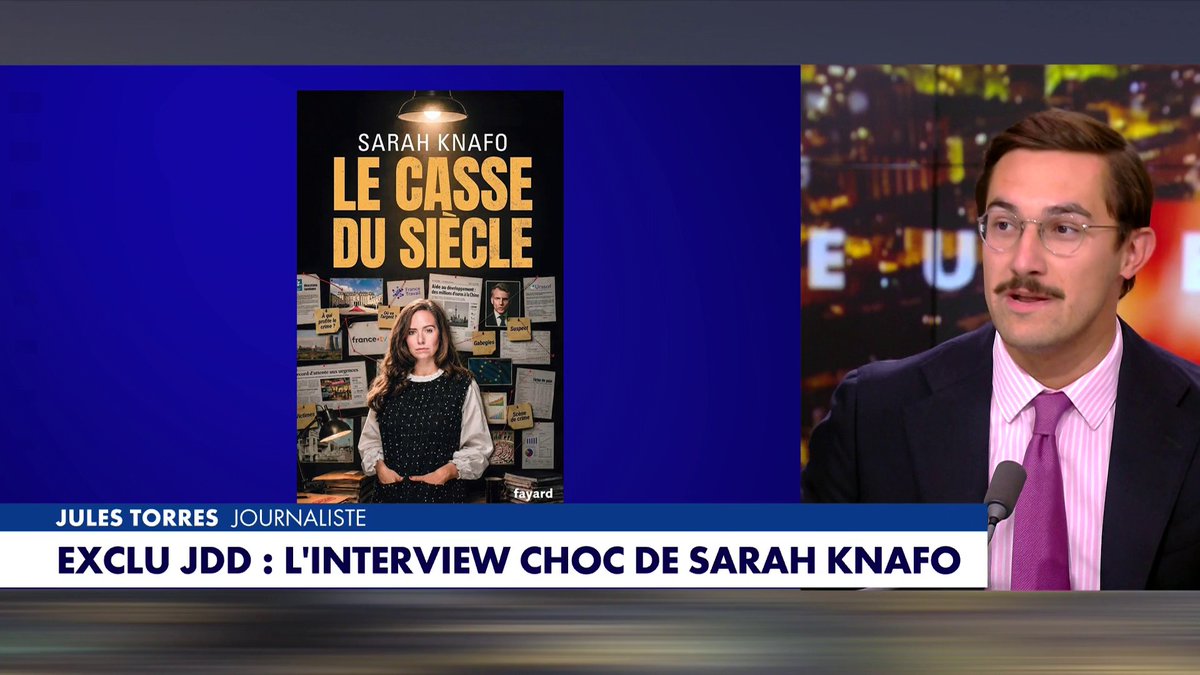 ยซLe livre de Sarah Knafo est une bombe politico-littรฉraireยป, explique Jules Torres, journaliste, dans #HDPros2WE Toute l'info est ร retrouver sur