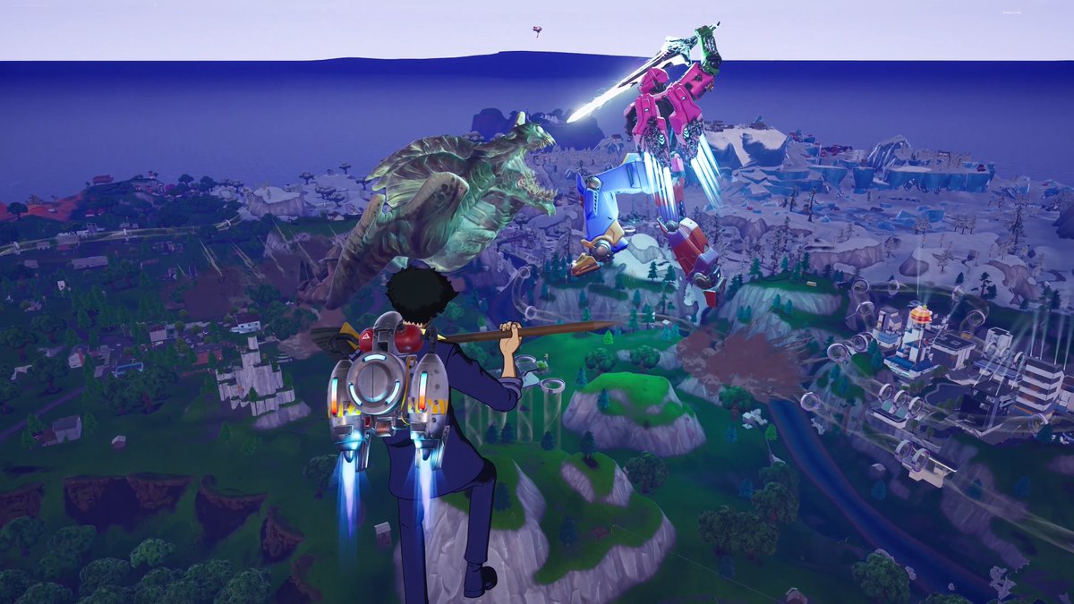 🤖 EVENTO COMPLETO | O Confronto Final | Fortnite OG/Raiz C1:T9 (2026) Assim como em 2019, a Ordem Imaginária iniciou o Protocolo de Defesa da Ilha devido à ameaça do despertar do Devorador (Cattus), e o robô Líder da Equipe Mech foi ativado para proteger a Ilha e o Ponto Zero.