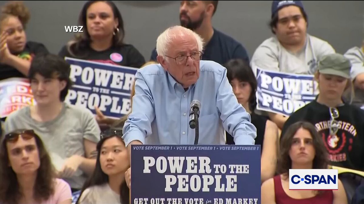 .Bernie Sanders (I-VT): "You ready for a radical idea? How about having a country where the people rule, one person one vote, billionaires don't buy elections."