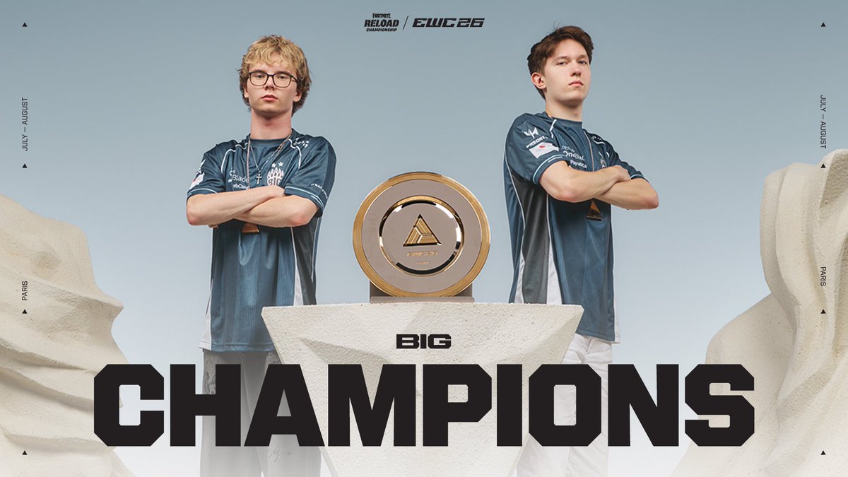 They kept pushing until the title was theirs. Take a look back at BIG’s Fortnite Reload Championship run at EWC26 🏆