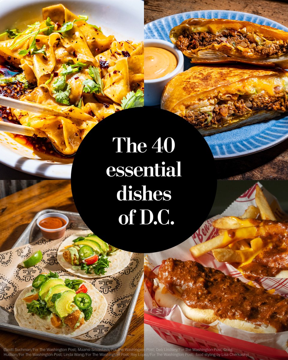 These are the burgers, soups, sandwiches, pastries and more that best personify the D.C. area’s delicious, diverse dining scene. Read our full list: