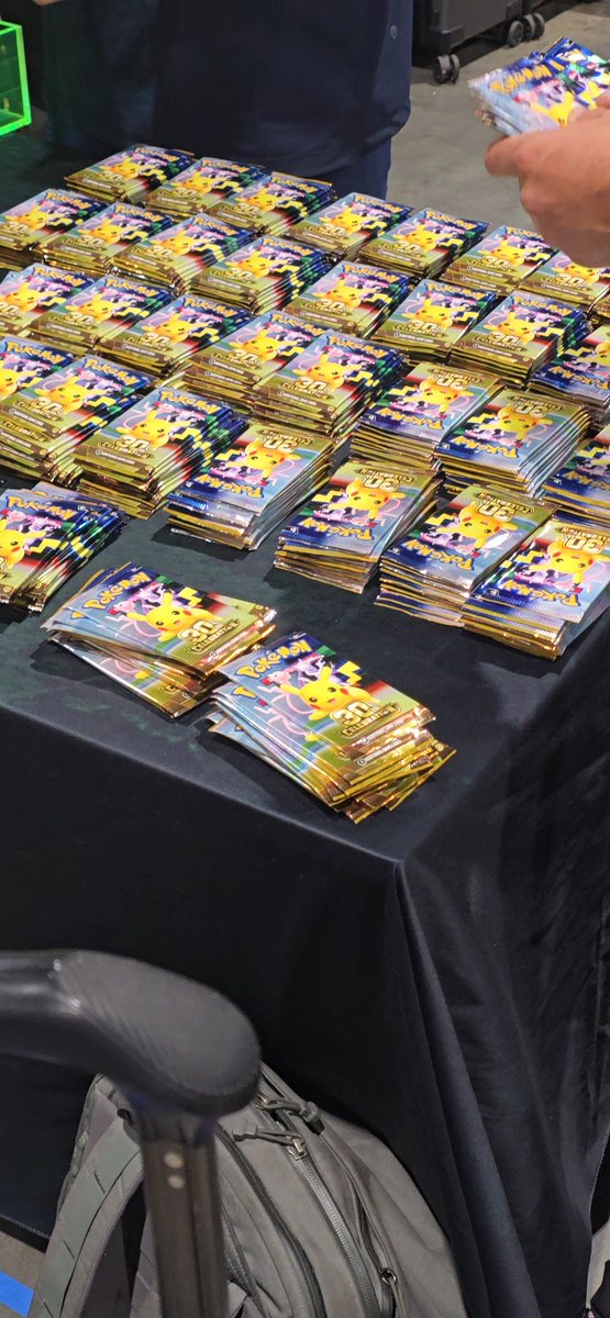 Just saw LOADS of 30th Anniversary Packs at Richmond collect a con! They were everywhere. Singles as well. Pokemon spoilers 👀 #pokemon #collect