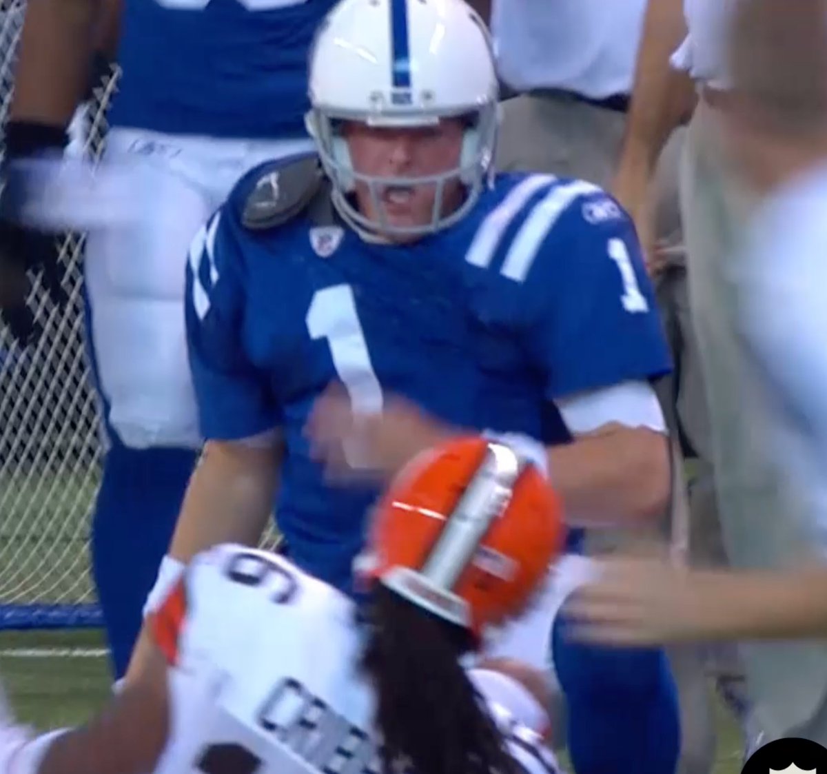 THROWBACK: When legendary #Colts punter Pat McAfee would KNOCK OUT kick and punt returners. A LEGIT ATHLETE. LEGENDARY.