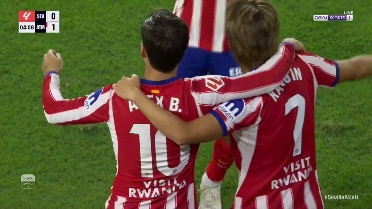 ⚽️ أليكس باينا يفتتح التسجيل مبكراً لأتليتيكو مدريد #الدوري_الإسباني