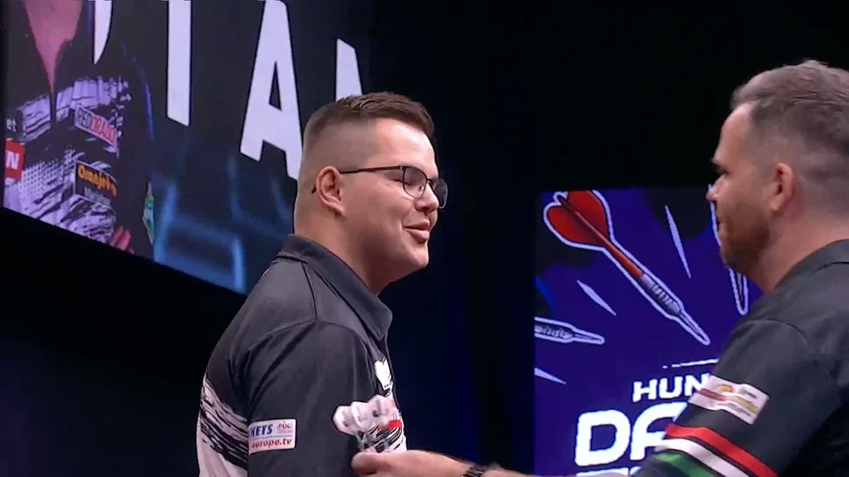IMPERIOUS VAN VEEN! Gian van Veen delivers a finishing masterclass, missing just three darts at double to whitewash Hungary's Nandor Major in Budapest! 📺 #ET11