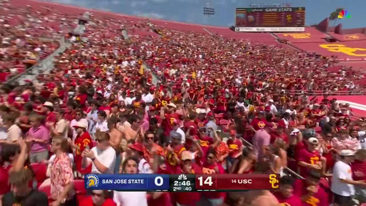 Freshman Kayden Dixon-Wyatt's first career score extends the USC Football ✌️ lead late in the first half 😎 Watch on NBC