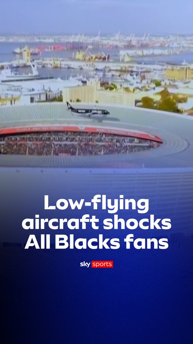 Two planes were involved in a very close call doing a flyover before South Africa faced New Zealand in Cape Town ✈️