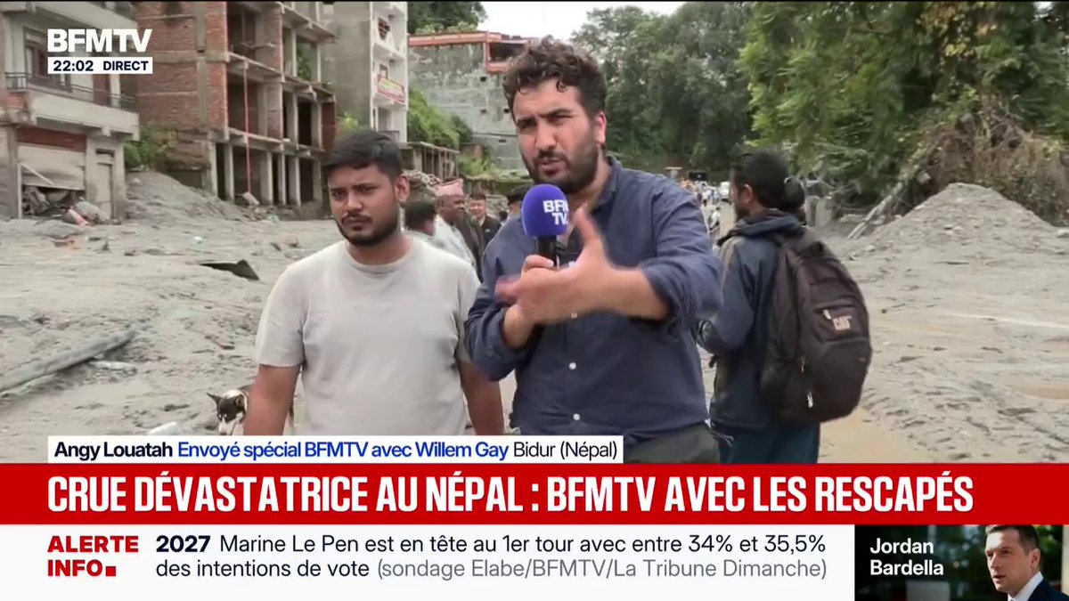 "Je n'arrive plus à manger ni à dormir": les équipes de BFMTV ont pu échanger avec un rescapé après la crue dévastatrice au Népal