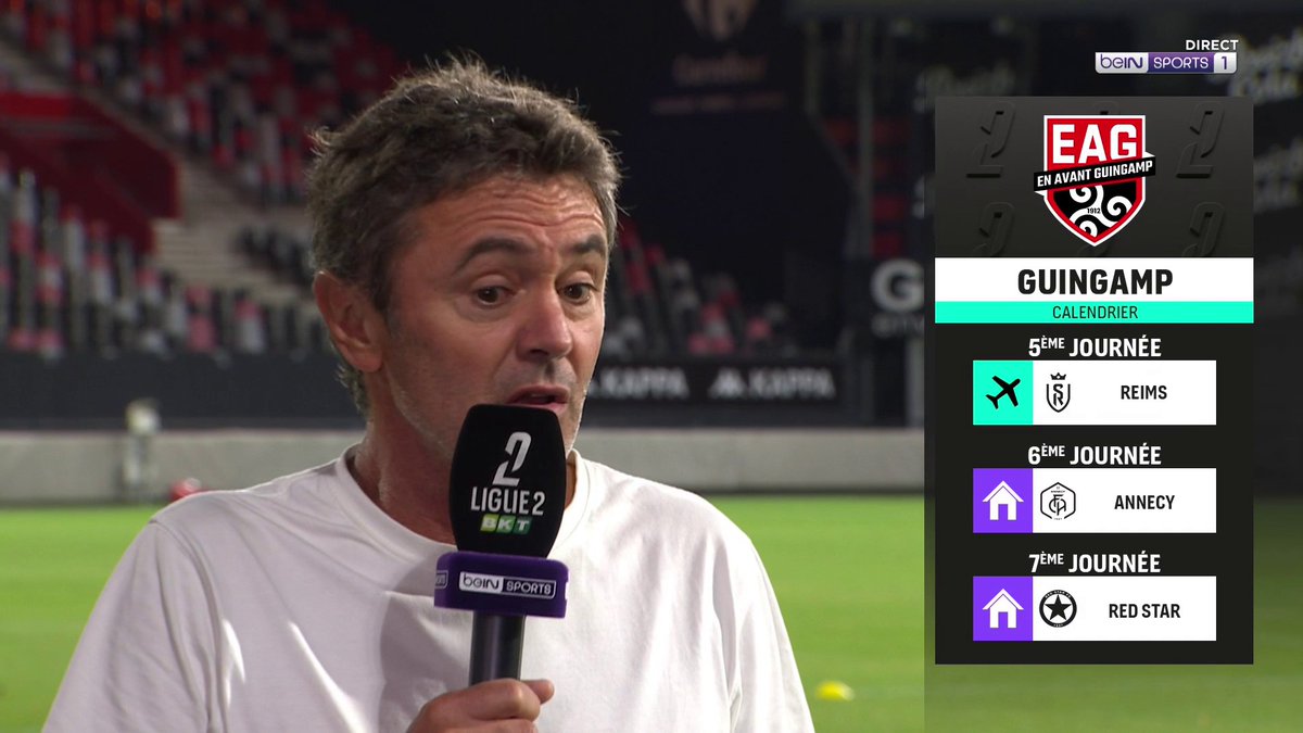 ⚽️ #Ligue2BKT 🗣️ Sylvain Ripoll : « À un moment donné, il faut avoir la capacité de mettre les ballons haut dans les espaces pour ne pas se mettre en danger. » #beINLIGUE2