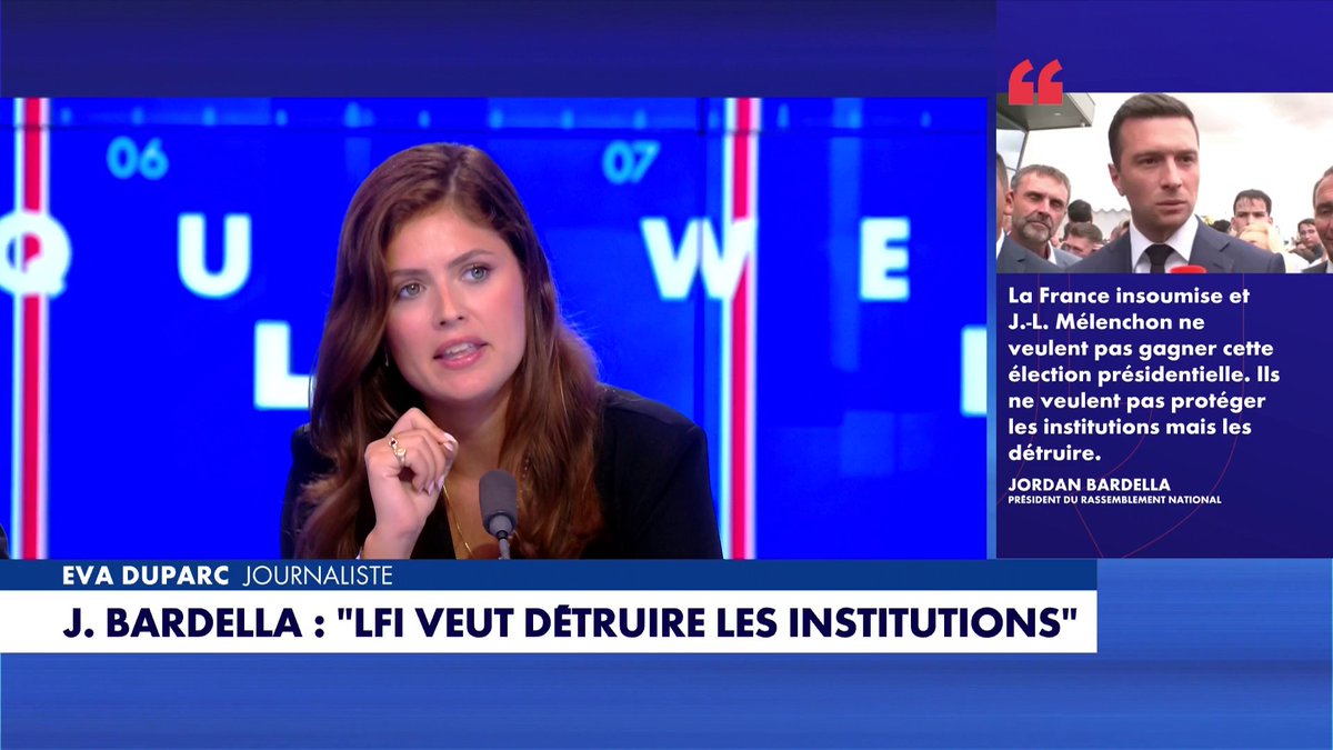 «LFI a mis au cœur de sa stratégie politique la violence», estime Eva Duparc, journaliste, dans #100PolitiqueWE Toute l'info est à retrouver sur