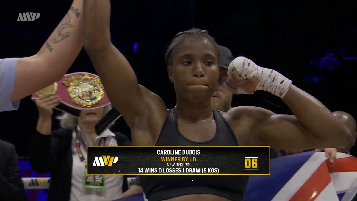 Caroline Dubois gets the win and remains undefeated in dominant fashion 👏 #MVPW06 Live NOW on ESPN+ 📺