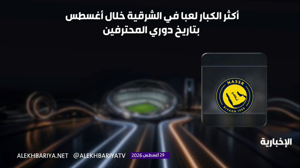 من خلال رصد "المنتصف".. النصر يتصدر أكثر الفرق في تاريخ دوري المحترفين لعبا في المنطقة الشرقية خلال شهر أغسطس