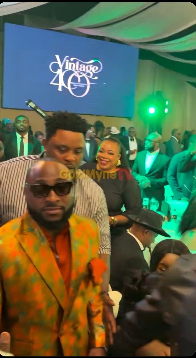 Davido arrives at Vintage Interior’s 40th birthday celebration tonight in Victoria Island, Lagos.