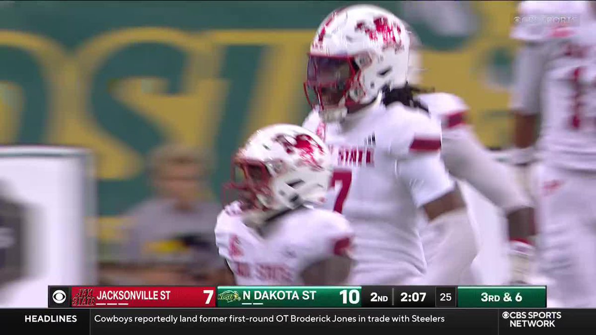 PICKED OFF! Jax State Football is in business with 1:59 left in the half
