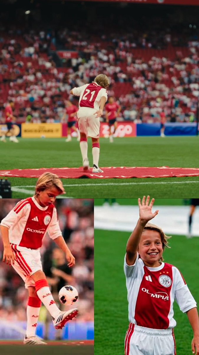 Él es Syb Zeldenthuis, juvenil de la Sub-11 del Ajax. Hizo un reto en el cual por cada dominada se donaría €1 a la Ajax Foundation. ⚽ 💶 Syb realizó 3,085 dominadas y tuvo que ser detenido porque el partido ya tenía que comenzar. 🫣 (vía AFCAjax/X)