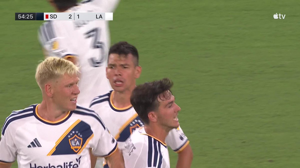 His first regular season goal of 2026 ☝️ Chucky Lozano cuts the deficit to one for LA Galaxy! 📺 Apple TV: