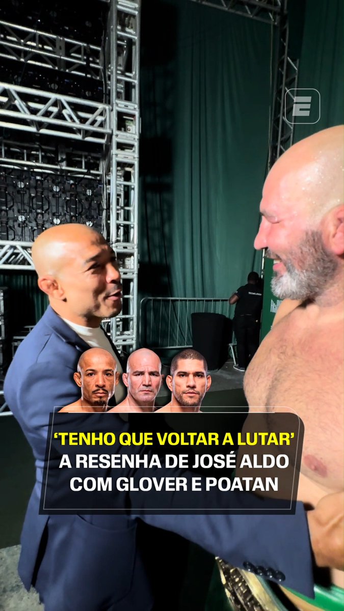Na resenha com Glover Teixeira e Alex Poatan Pereira, José Aldo falou que se emocionou com a luta entre Glover e Maurício Shogun no Spaten Fight Night 3 e viu que "precisa voltar a lutar"! Você gostaria de ver José Aldo no boxe ou de volta ao MMA? #ESPNKnockOut