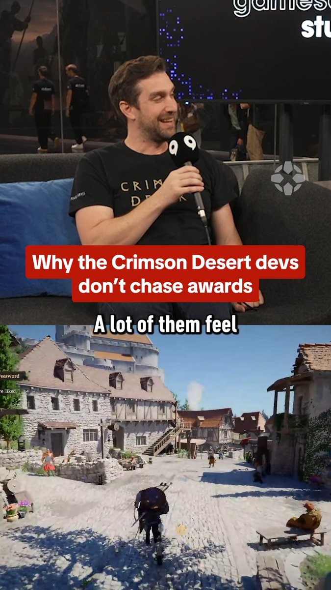 Crimson Desert developer Pearl Abyss isn't chasing the GOTY award. Presented by METRO 2039 #gamescom2026 #crimsondesert #gaming