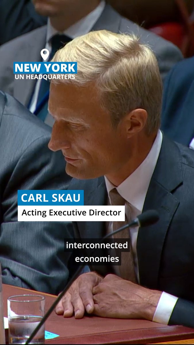 🚨How many chokepoints can the world withstand before we're completely suffocated? From the Strait of Hormuz to the Red Sea and Black Sea, conflict is disrupting global trade and threatening to push millions more people into hunger. At the UN Security Council, Acting Carl Skau Carl Skau warns how an oil tanker anchored in the Strait of Hormuz can mean one less meal a day for a child in Sudan. ⤵️