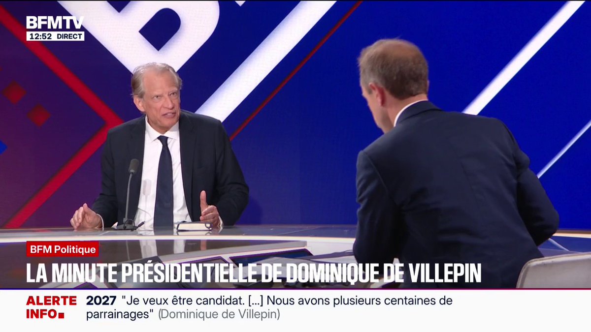 Premier appel, premier déplacement... La "minute présidentielle" de Dominique de Villepin ⤵️