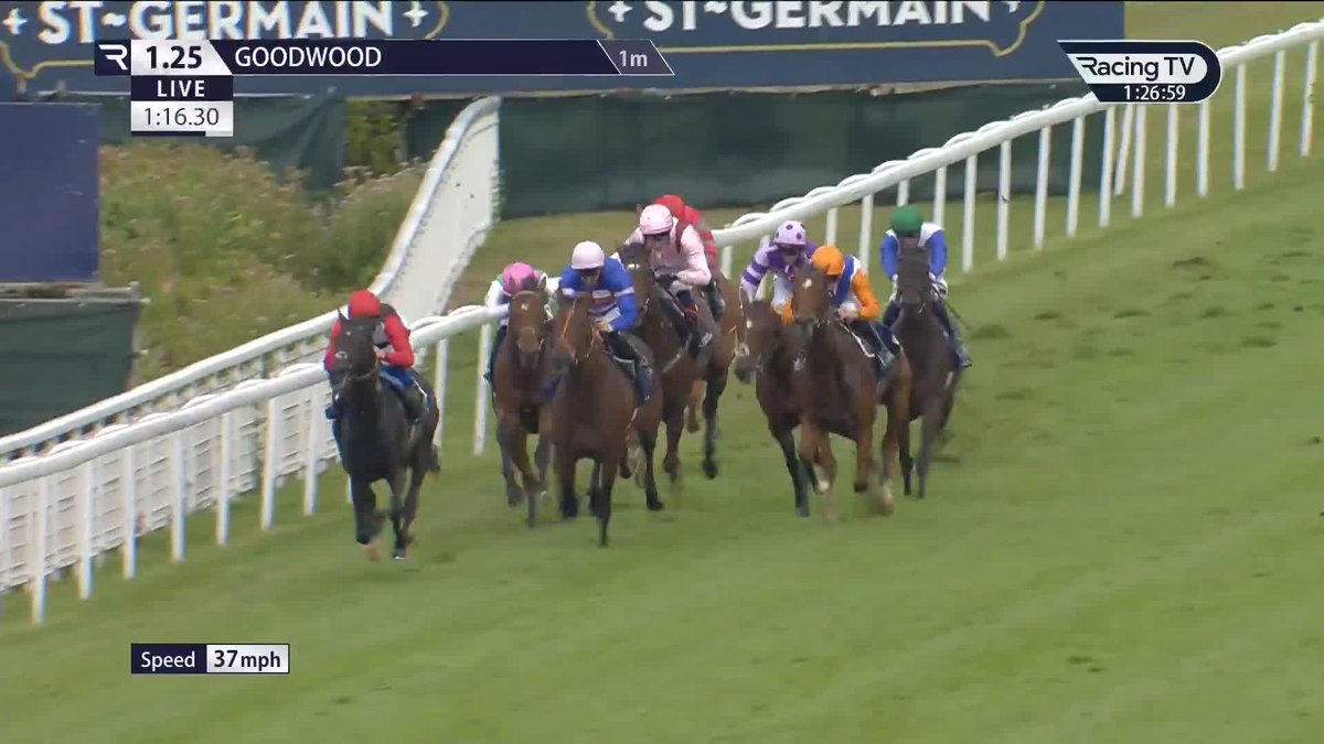 Gutsy 💪 A tough performance from George Cross (Wootton Bassett) as he gets off the mark at the second time of asking for Owen Burrows and Callum Rodriguez in the opener Goodwood Racecourse 🥇 Tattersalls | British EBF