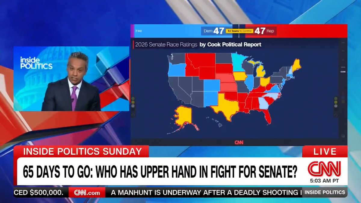 NEW: Should Democrats be optimistic about winning the Senate? Manu Raju and The Cook Political Report's Carrie Dann discuss the party's potential paths to the majority. #InsidePolitics