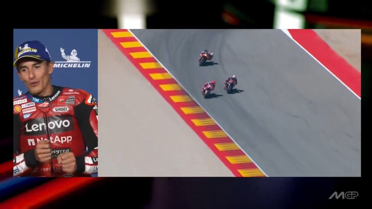 "It was impossible to go away from his bike"🎙️ - Marc Márquez Here are the details about THAT overtake 🤩 #AragonGP 🏁